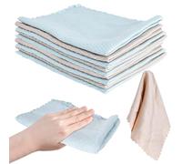 Disnace Lot de 10 Chiffons de Nettoyage en Écailles de Poisson, Chiffons en Microfibres Lingette Essuie pour Verre Torchons de Cuisine, Torchon Nettoyage Réutilisable Lavable, 30 * 40cm