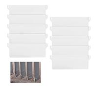 Disnace Lot de 10 plaques de lestage pour rideau à lamelles - 89 mm - Poids de rechange - Store vertical - Blanc - Pour store vertical - Rideau de porte et fenêtre