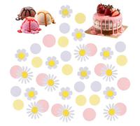 Disnace Lot de 100 Confettis de Marguerite à Disperser pour Fête Prénatale et Décoration d'Anniversaire en Papier (Rose)