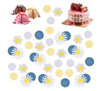 Disnace Lot de 100 confettis de marguerite Décoration à Disperser Fournitures De Fête Prénatale Décoration d'Anniversaire Papier de Marguerite decoration Confettis De Décoration D'anniversaire (Bleu)