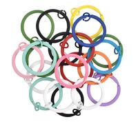 Disnace Lot de 20 Anneaux de Porte-Clés en Métal Coloré, Anneau Brisé Porte Clés, Porte-Clés en Métal Rond, Porte-Clés Plats Colorés, Ronds Fendu Anneaux Colorés pour Clés Artisanat Décoration