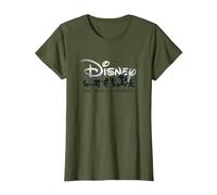 Disney 100 Years of Wonder Mickey & Pals Silhouettes D100 T-Shirt, Femme, Olive, 3XL