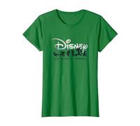 Disney 100 Years of Wonder Mickey & Pals Silhouettes D100 T-Shirt, Femme, Vert Kelly, L