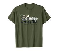 Disney 100 Years of Wonder Mickey & Pals Silhouettes D100 T-Shirt, Homme, Olive, M