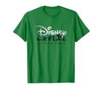 Disney 100 Years of Wonder Mickey & Pals Silhouettes D100 T-Shirt, Homme, Vert Kelly, M