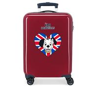 Disney 101 dalmates Valise de Cabine Rouge 38 x 55 x 20 cm Rigide ABS Fermeture à Combinaison latérale 34 l 2 kg 4 Roues Doubles