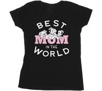 Disney - "101 Dalmatians Best Mum In The World" T-shirt pour femme BI22995 (M) (Noir)