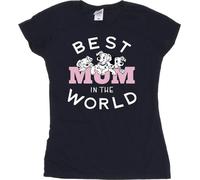 Disney - "101 Dalmatians Best Mum In The World" T-shirt pour femme BI22995 (XXL) (Bleu marine)