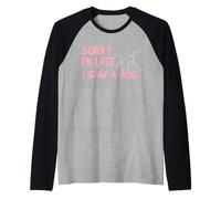 Disney 101 Dalmatians "Sorry I'm Late, I Saw a Dog" Funny Manche Raglan