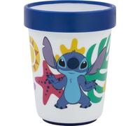 Disney, 260 ml Tasse antidérapante pour enfants Passe au micro-ondes Stitch, Blanc / Bleu