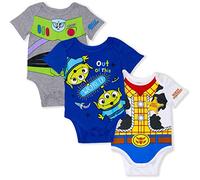 Disney 3-Pack Toy Story Infant Baby Boy Onesies with Woody, Buzz, Aliens