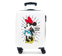 Disney 3671765 Valise Trolley Cabine rigide Mickey Magic dots 55 cm Blanc (Blanco)