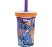 Disney, 370 ml gobelet Stitch Dropsafe avec paille Collection Aloha, Coloré