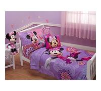 Disney 4 Piece Minnies Fluttery Friends Toddler Bedding Set, Lavender (Japan Import)