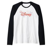 Disney 4th of July Fireworks USA Hidden Mickey Script Logo Manche Raglan