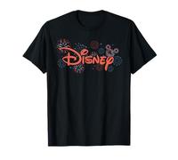 Disney 4th of July Fireworks USA Hidden Mickey Script Logo T-Shirt