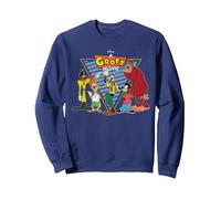 Disney A Goofy Movie Crew 90s Sweatshirt, Unisexe pour adultes, Bleu Marine, L