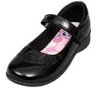Disney A2Z 4 Chaussures d'école pour fille sous licence officielle Stitch Noir verni Mary Jane avec sangle Semelle antidérapante confortable pour la rentrée scolaire Pointure 38 à 1, Noir , 31 EU