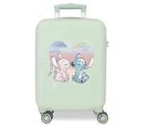 Disney Adorable Stitch Moods Valise de Cabine Rigide ABS Fermeture à Combinaison latérale 4 Roues Doubles Bagage Main, I Heart You, Talla única, Valise 50