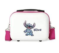 Disney Adorable Stitch Trousse de Toilette Adaptable Blanc 29x21x15 cms ABS Rigide 9.14L 0.6 kgs
