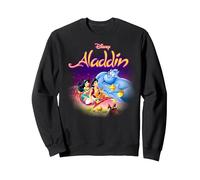 Disney Aladdin Faded Classic Movie Poster Sweatshirt, Unisexe pour adultes, Noir, M
