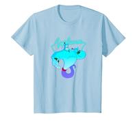 Disney Aladdin Genie Applause Neon Light T-Shirt, Enfant, Bleu Céleste, 4 ans