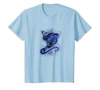 Disney Aladdin Group Shot Giant Blue Genie Silhouette T-Shirt, Enfant, Bleu Céleste, 6 ans