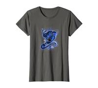 Disney Aladdin Group Shot Giant Blue Genie Silhouette T-Shirt, Femme, Asphalte, 3XL