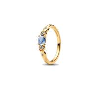 Disney Aladdin Jasmine 14k Gold-Plated Ring with ICY Blue Crystal and Moonlight Blue Crystal