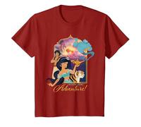 Disney Aladdin Ready for Adventure T-Shirt, Enfant, Canneberge, 10 Ans