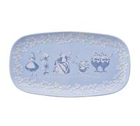 Disney - Alice au pays des merveilles - Assiette de service en céramique - Alice, chapelier fou, lapin blanc et reine rouge - Décoration et décoration pour fête de jardin et salle à manger H 3 cm x l