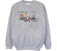 Disney - "Alice au pays des merveilles Quel genre de jardin" Sweatshirt für Jungen BI5378 (116) (Grau)