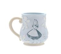 Disney - Alice au pays des merveilles - Tasse en céramique bleue gaufrée - Alice - « What Kind of Garden Do You Come from ? » Décoration et décoration pour cuisine, fête de jardin et salle à manger H