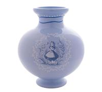 Disney - Alice au pays des merveilles - Vase en céramique émaillée bleue - Motif Alice et Roses - Décoration et articles ménagers pour les amateurs de cinéma, chambre, cuisine, salle de bain et salle