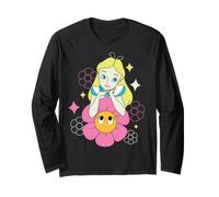 Disney Alice in Wonderland Afternoon Flowers Retro Color Manche Longue