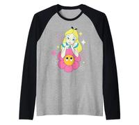Disney Alice in Wonderland Afternoon Flowers Retro Color Manche Raglan
