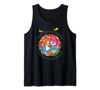 Disney Alice in Wonderland and Pansies Flower Garden Nature Débardeur
