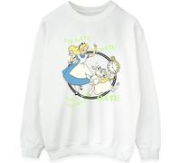 Disney - "Alice In Wonderland I'm Late" Sweat-shirt pour femme BI5688 (L) (Blanc)