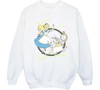 Disney - "Alice In Wonderland I'm Late" Sweat-shirt pour filles BI5612 (104) (Blanc)