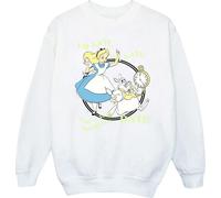 Disney - "Alice In Wonderland I'm Late" Sweat-shirt pour garçon BI5286 (140-146) (Blanc)