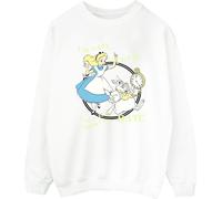 Disney - "Alice In Wonderland I'm Late" Sweat-shirt pour homme BI7761 (XL) (Blanc)
