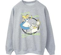 Disney - "Alice In Wonderland I'm Late" Sweat-shirt pour homme BI7761 (XL) (Gris)
