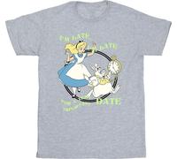Disney - "Alice In Wonderland I'm Late" T-shirt pour homme BI10310 (M) (Gris)