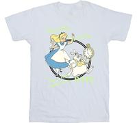 Disney - "Alice In Wonderland I'm Late" T-shirt pour homme BI10310 (S) (Blanc)