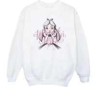 Disney - "Alice In Wonderland In A World Of My Own" Sweat-shirt pour garçon BI5332 (116) (Blanc)