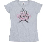 Disney - "Alice In Wonderland In A World Of My Own" T-shirt pour femme BI6969 (XL) (Gris)