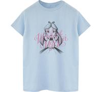 Disney - "Alice In Wonderland In A World Of My Own" T-shirt pour femme BI8822 (XXL) (Bleu bébé)