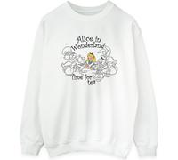 Disney - "Alice In Wonderland Time For Tea" Sweat-shirt pour femme BI5811 (S) (Blanc)