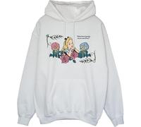 Disney - "Alice In Wonderland What Kind Of Garden" Sweat à capuche pour femme BI2988 (XXL) (Blanc)