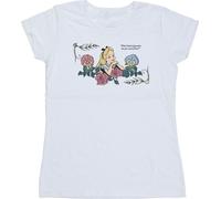 Disney - "Alice In Wonderland What Kind Of Garden" T-shirt pour femme BI7046 (XXL) (Blanc)